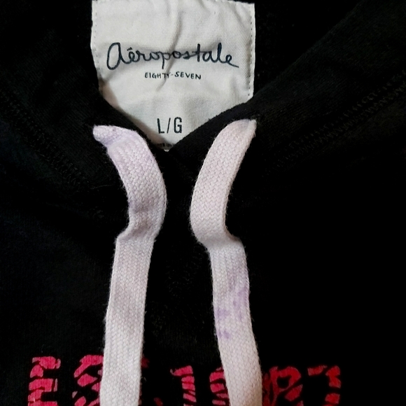 Aeropostale Black Hoodie Size L - Picture 3 of 4